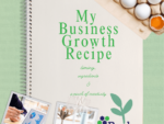 Busby Finance Business Growth Recipe Card with SME growth ingredients and reflection prompts.